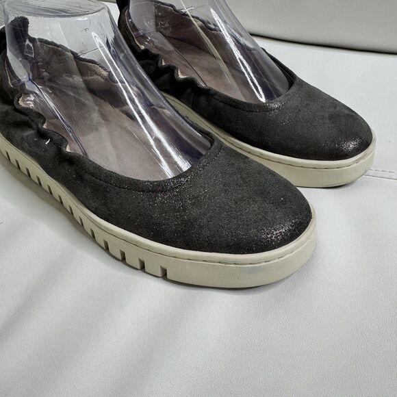 Vionic Slip On Uptown Ballet Flats Sz 7.5 Loafer Shimmer Gray Comfort Orthopedic - Picture 2 of 13
